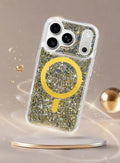 THINKOPEN 5M Gold Glitter Phone Case for iPhone 13 Pro Max