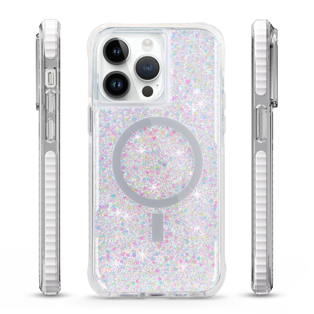 THINKOPEN Silver Glitter Phone Case for iPhone 14 Pro Max – Sparkling Luxury Protective Cover