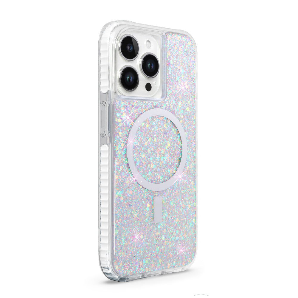 THINKOPEN Silver Glitter Phone Case for iPhone 14 Pro Max – Sparkling Luxury Protective Cover