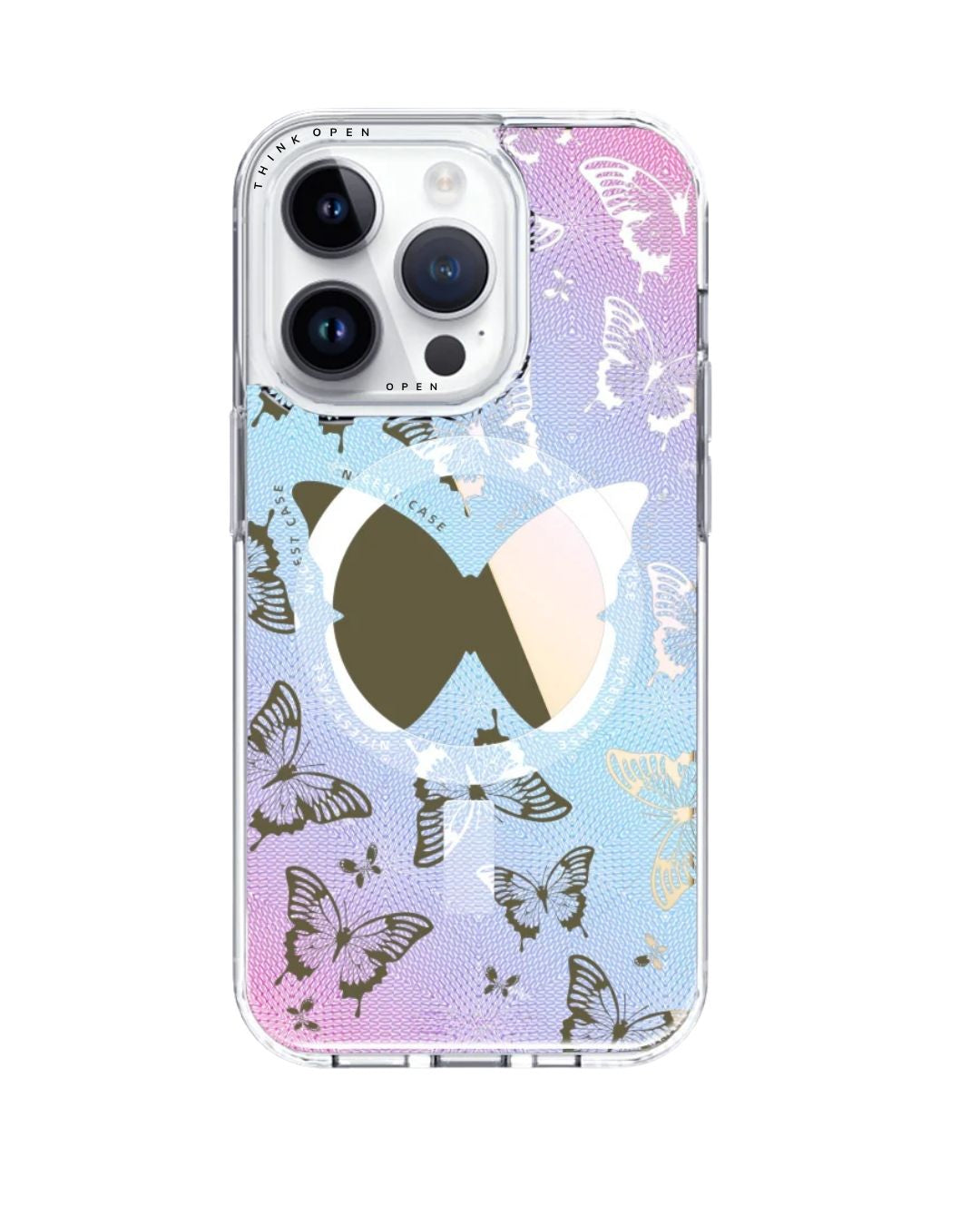 Butterfly Pattern Phone Case for iPhone 15 Pro