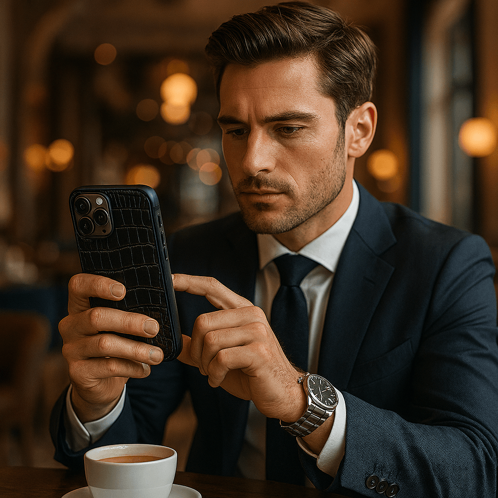 THINKOPEN 3M Crocodile Leather Case for iPhone 17 – Luxury Textured Protective Cover with Premium Finish
