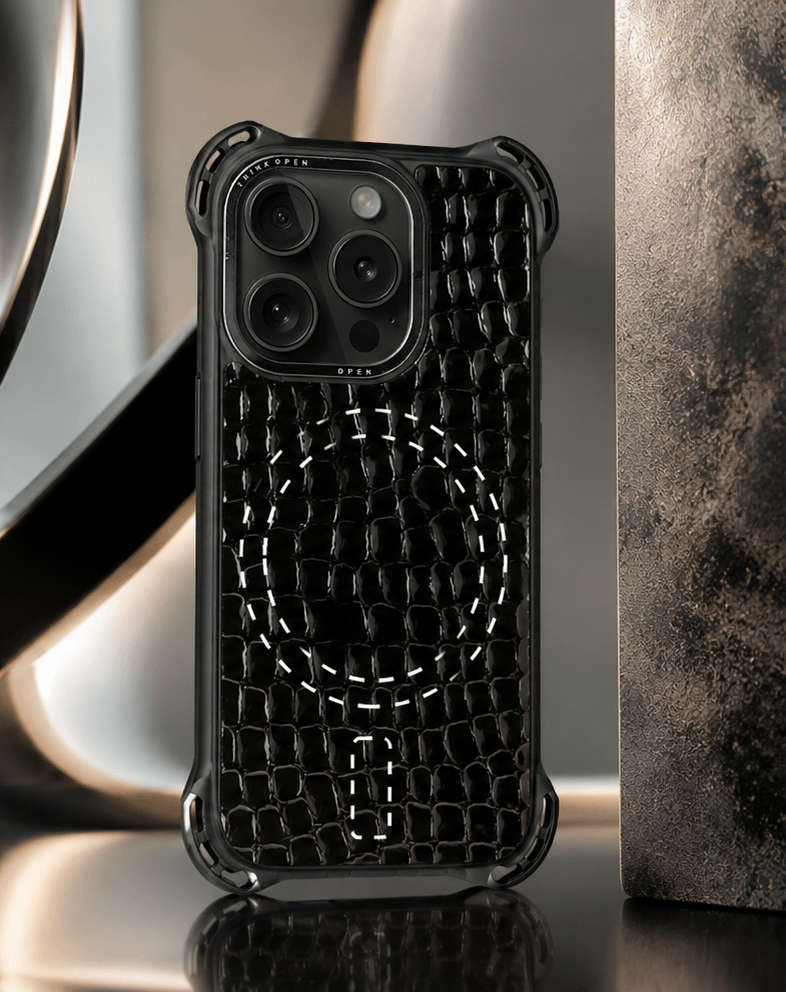 THINKOPEN 7.5M Crocodile Leather Phone Case for iPhone 17 – Premium Luxury Textured Protective Cover