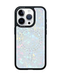 White Opal Shell Case for iPhone 13 Pro & iPhone 16 Pro | Premium Iridescent Protective Cover