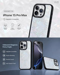 THINKOPEN 3M White Opal Shell Case for iPhone 13 Pro & iPhone 16 Pro – Premium Iridescent Protective Cover