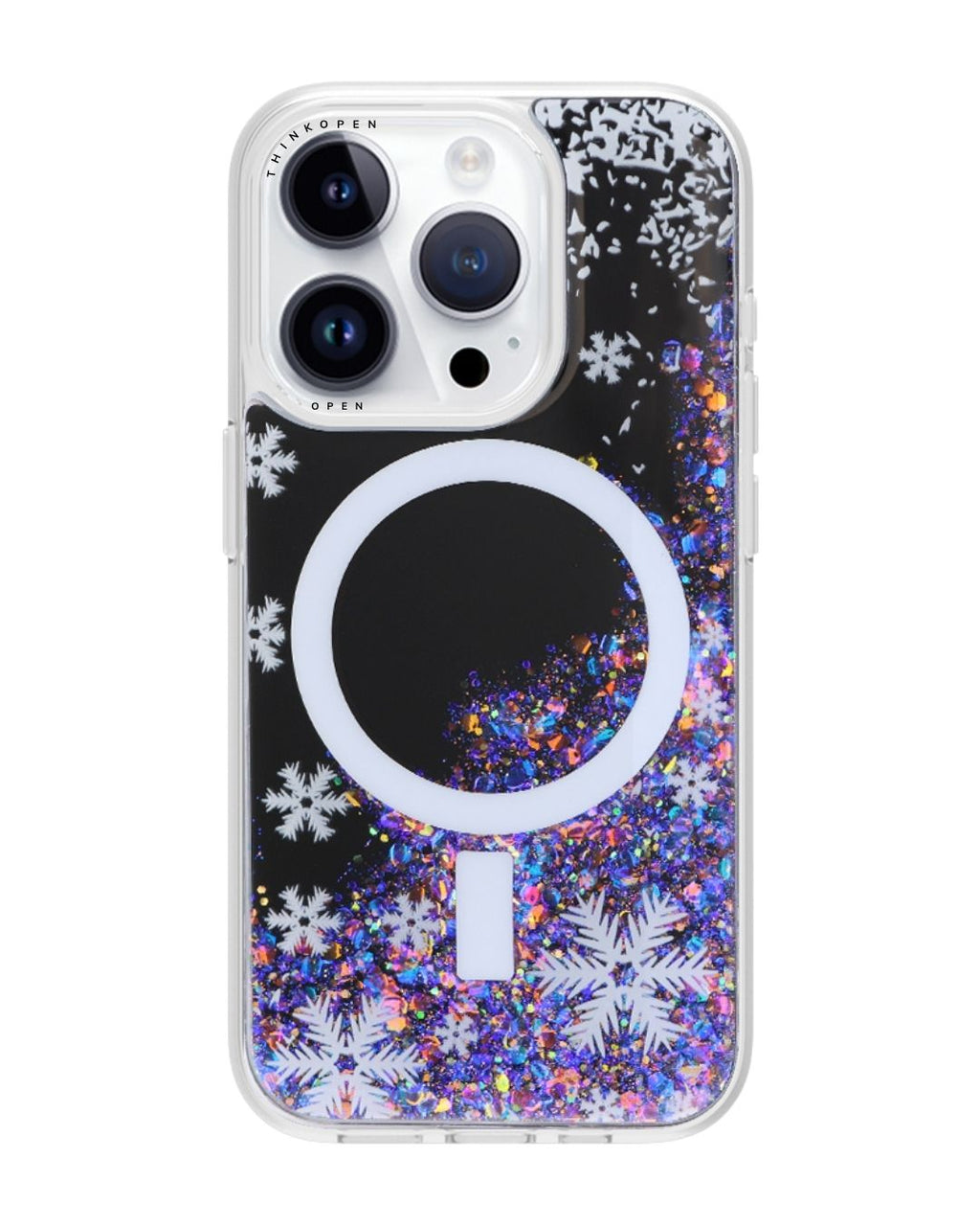 THINKOPEN Snowflake Mirror Phone Case for iPhone 16