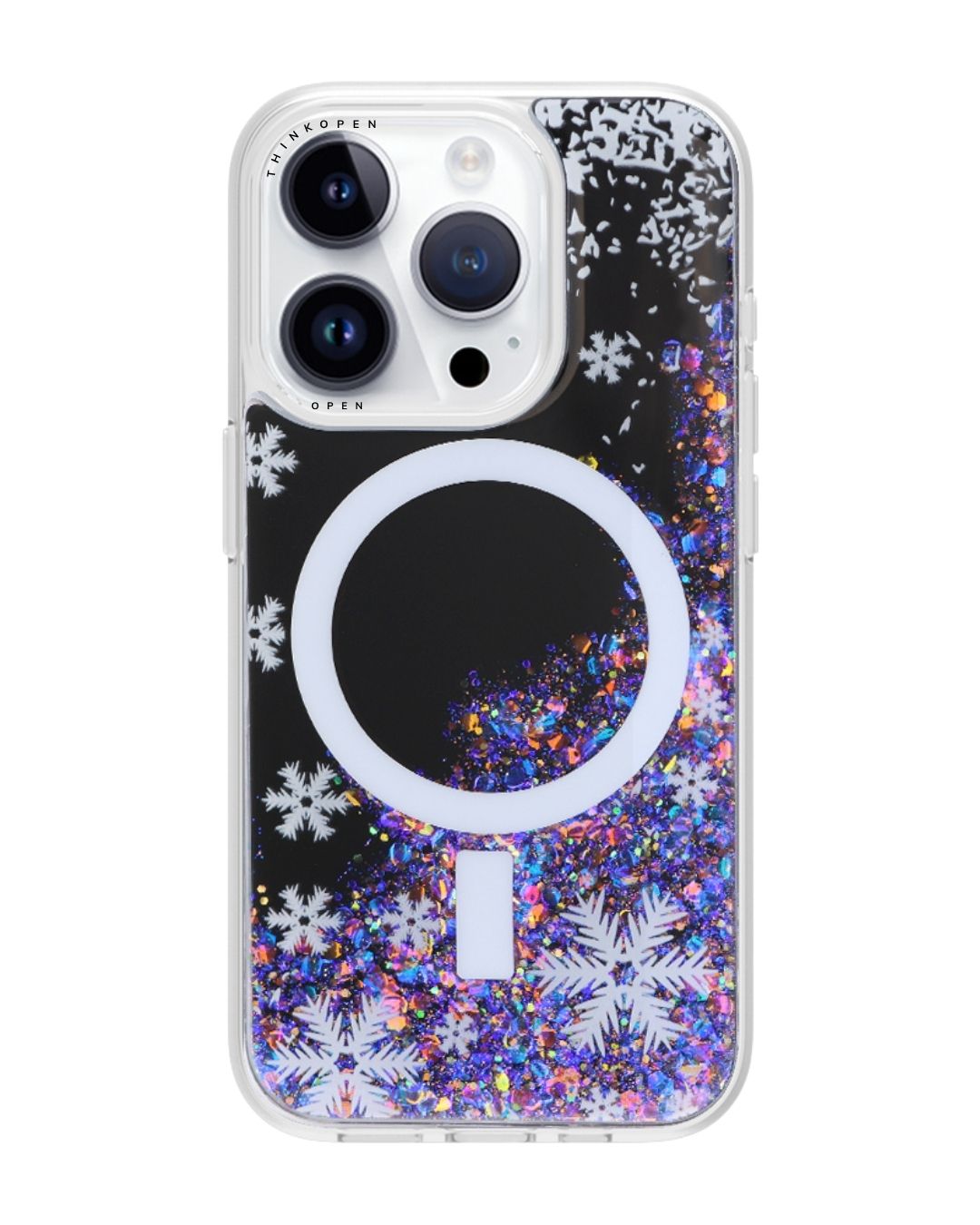 THINKOPEN Snowflake Mirror Phone Case for iPhone 16